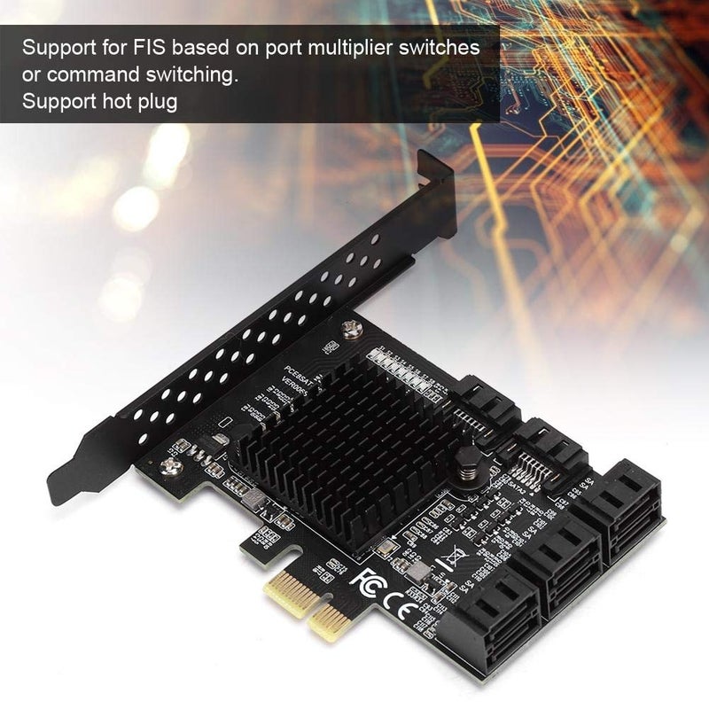 EBTOOLS 8 Port PCI E to SATA3.0 Controller, PCI Express to SATA3.0 8 Port SATA III Expansion Controller Card Adapter - Image 4